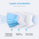 50Pack of BFE95% Face Masks, 3-Ply Cotton Filter Medical Sanitary for Dust, Germ Protection