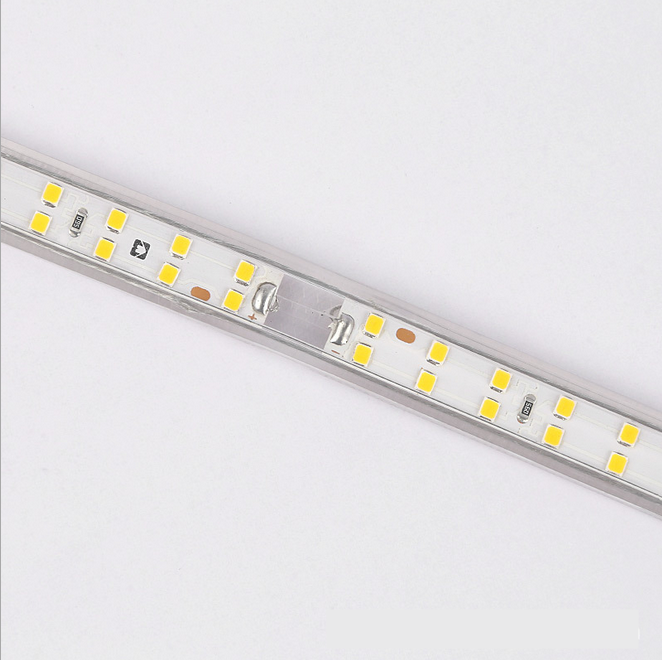 AC 110V 220V SMD2835 High Voltage Flat Strip Light 180 LEDs Per Meter Double Row with the power plug