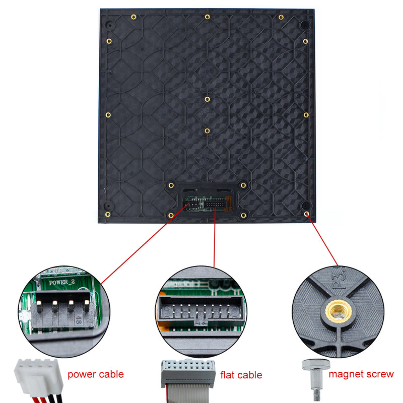 M-OD3.9 P3.91 Rental Sereis LED Module,Full RGB 3.91mm Pixel Pitch LED Tile in 250*250mm with 4096 dots, 1/16 Scan, 5000 Nits for outdoor Display