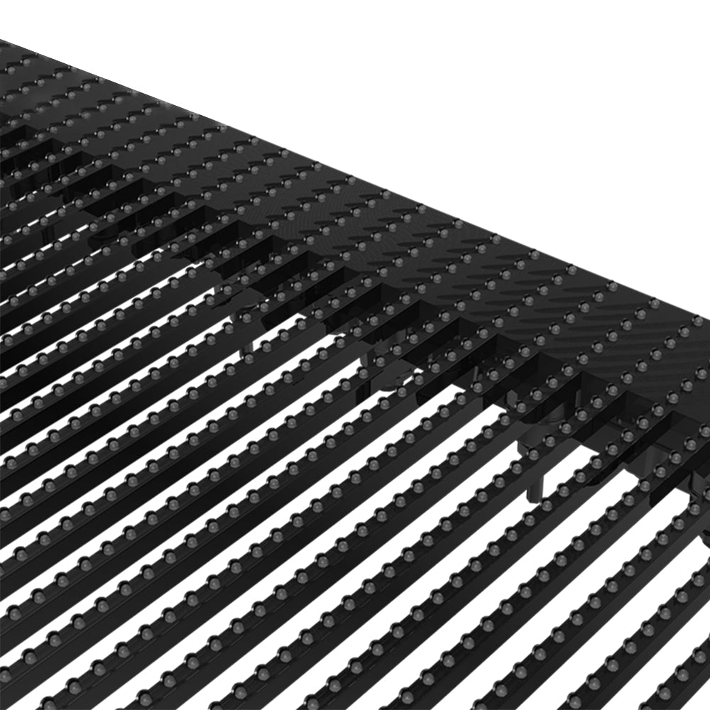 oClear B Series Outdoor Waterpoof P15.6/31.2mm Transparent LED Mesh Display High Brightness 7500nits in Size 1500x250mm Aluminum Cabinet for Fixed Installation