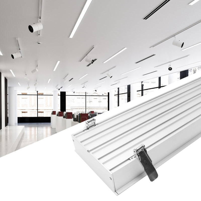 2 Pack H15050 Big Aluminum Extrusion Channel for Flush Mounting Linear Office Lighting System