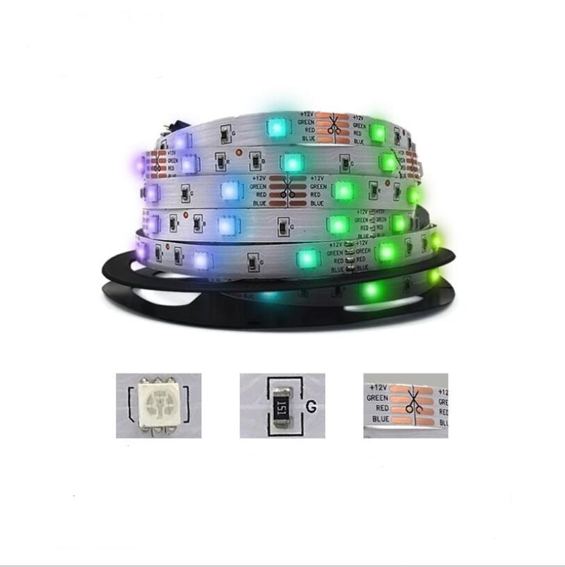 16.4FT/5Mtr 150LEDs RGB LED Strip Light Kit SMD5050 30LEDs/Mtr, WiFI Wireless, Smart APP controlled