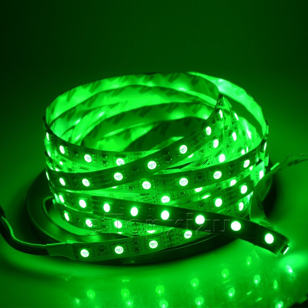 SMD5050-150 RGB Color LED Strips 30 LEDs Per Meter 10mm Wide Tri-Chip Flexible Tape