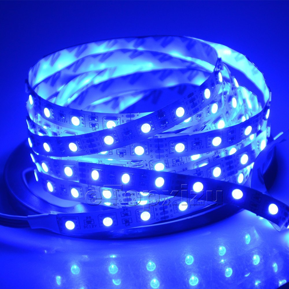 SMD5050-150 RGB Color LED Strips 30 LEDs Per Meter 10mm Wide Tri-Chip Flexible Tape