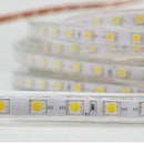 AC 110V 220V SMD5050 High Voltage Flat Strip Light 60 LEDs Per Meter 12mm Width with Wall Outlet Power Plug