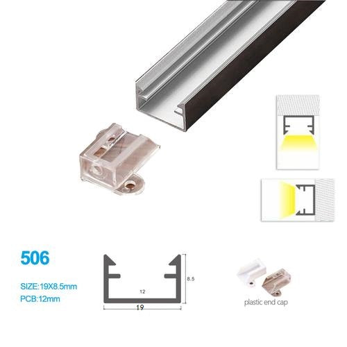 19*8.5MM LED Aluminum Profile for LED Strip Lighting Installation