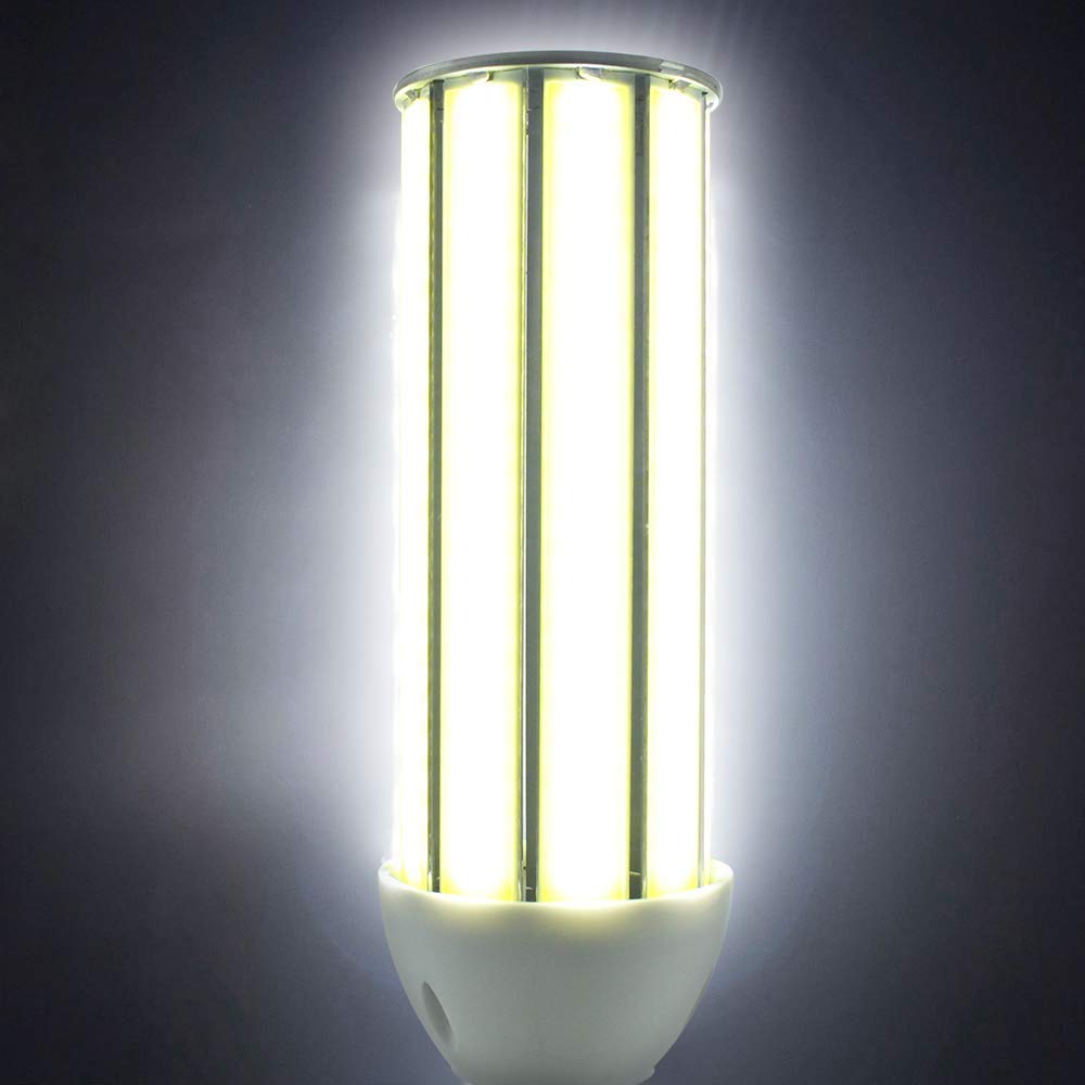 LED Corn Light Bulb 50W, Daylight White 5500K, 4500Lumens, E26/E27 Base, COB LED Chips (210Pcs), for Indoor Outdoor Garage Factory Warehouse