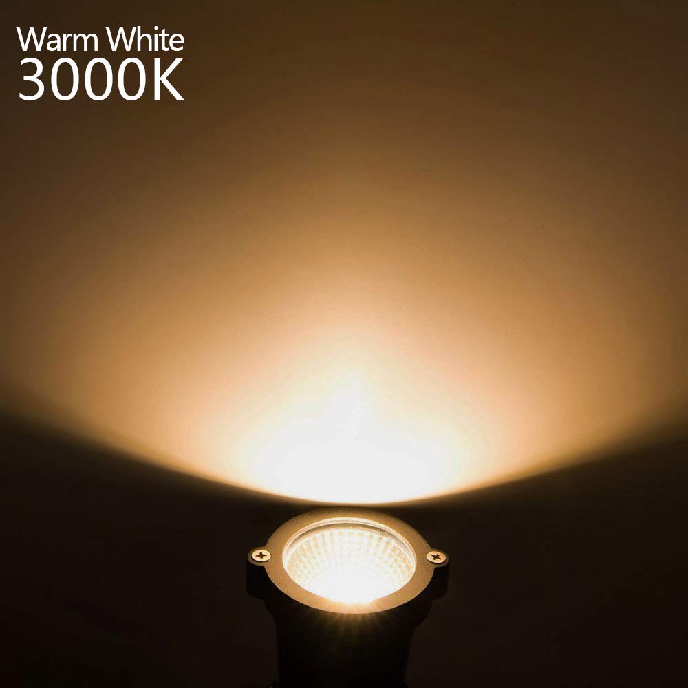 4 Pack 3W Outdoor Landscape Lights 12V Warm White 300 Lumens Waterproof IP67 Garden Lights