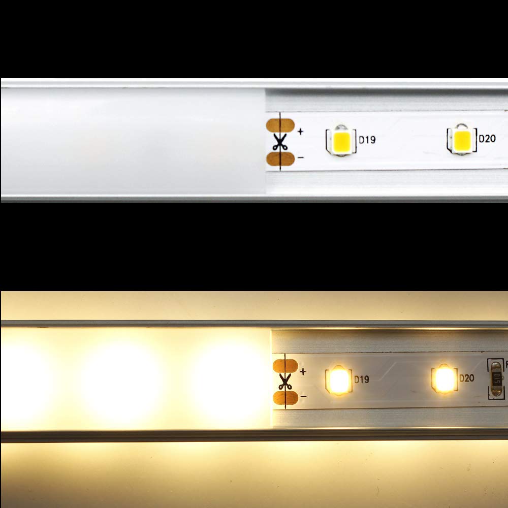 5Pack 1Meter (40'') Ultra-Thin Silver Bendable Aluminum Channel System for LED Strip Installations