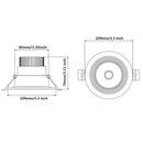 9W Dimmable LED Downlight CRI80 COB Ceiling Light Cut-out 3.35in (85mm) 80W Halogen Bulbs Equivalent