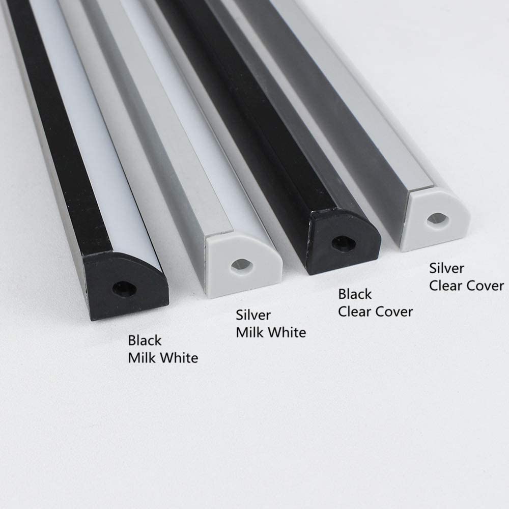 Silver V03 Corner LED Profile 18x18mm V-Shape Corner Mounted LED Aluminum Extrusion