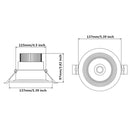 16W Dimmable CRI80 COB LED Downlight Cut-out 4.5in (115mm) 60 Degree 120W Halogen Bulbs Equivalent