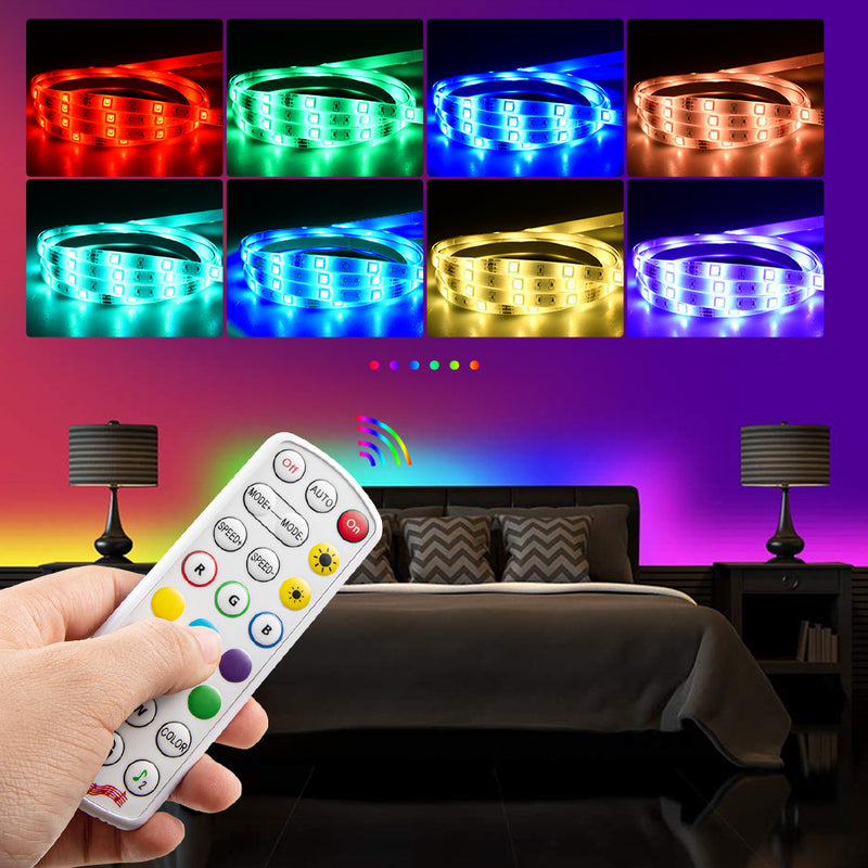 65.6Ft (4x 5M) SMD5050-150 Multicolor LED Light 600 LEDs Waterproof LE –  LEDLightsWorld