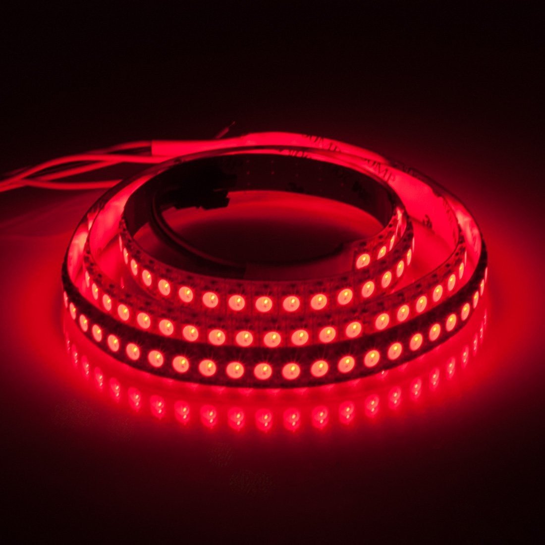 DC 5V SK6812 Individually Addressable LED Strip Light 5050 RGBW 6.6 Feet (200cm) 144LED/Meter LED Pixel Flexible Tape White PCB