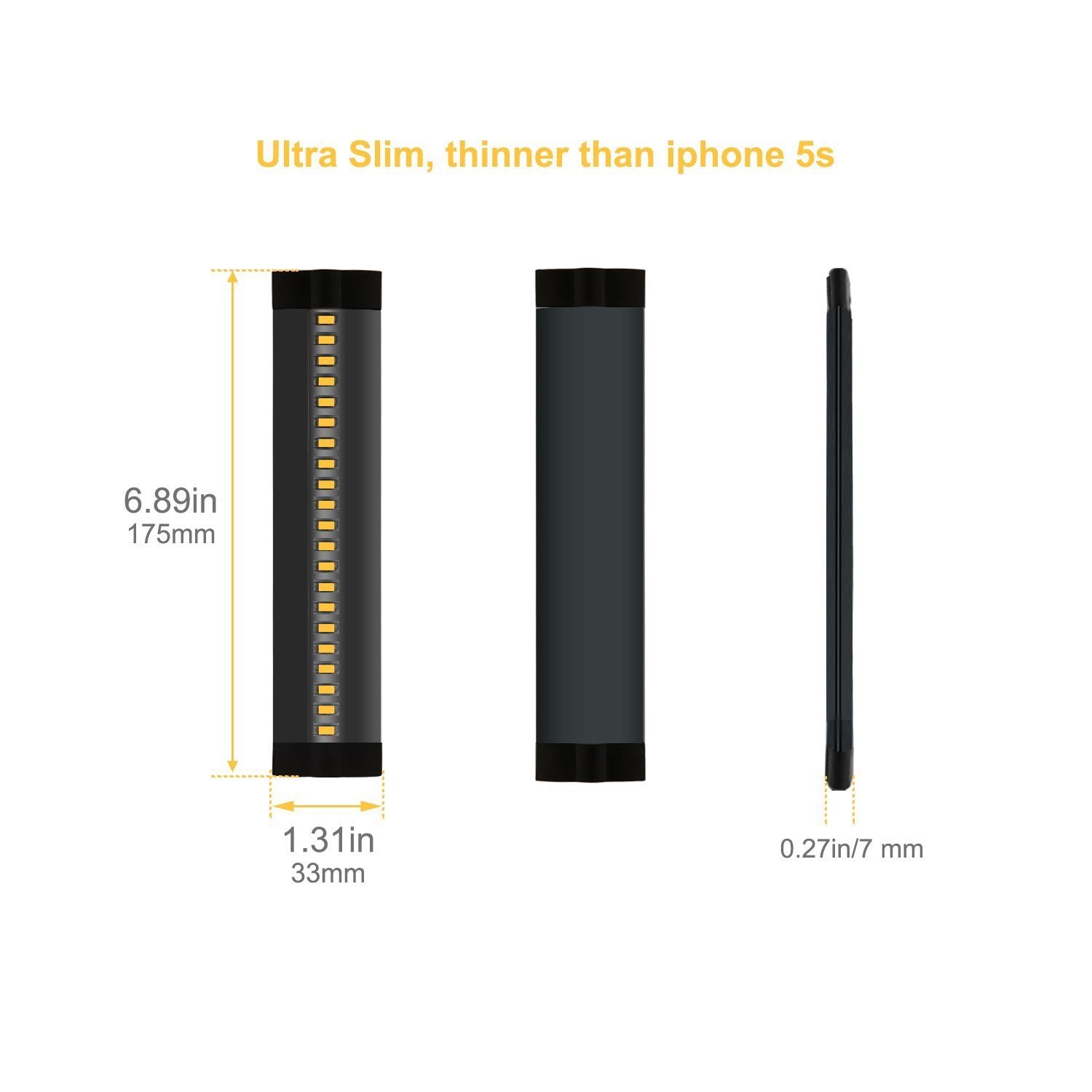 6inch CRI90 SMD2835 3W 160LM Dimmable LED Under Cabinet Light DC 5V / 12V Black / Silver Finish Color Ultra Thin Stick On Under Counter Lighting