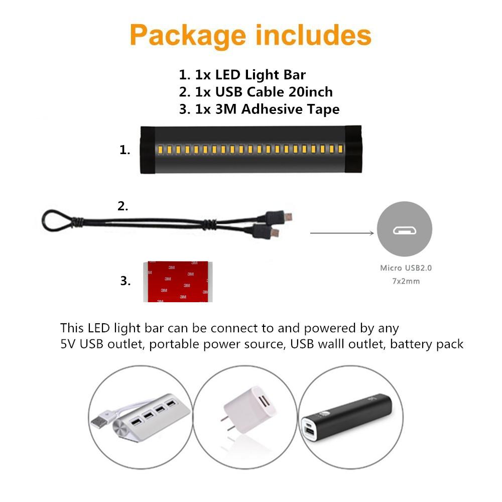 6inch CRI90 SMD2835 3W 160LM Dimmable LED Under Cabinet Light DC 5V / 12V Black / Silver Finish Color Ultra Thin Stick On Under Counter Lighting