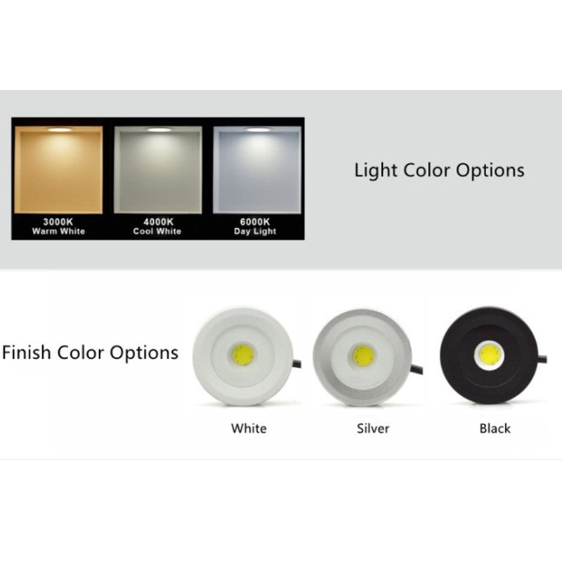 2Pack 5W Waterproof LED Puck Light IP65 Rated LED Undercabinet Light Dimmable Outdoor LED Wall Light