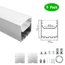 5 Pack H7075 Big Aluminum Extrusion Channel for Suspension Mounting Linear Office Lighting System