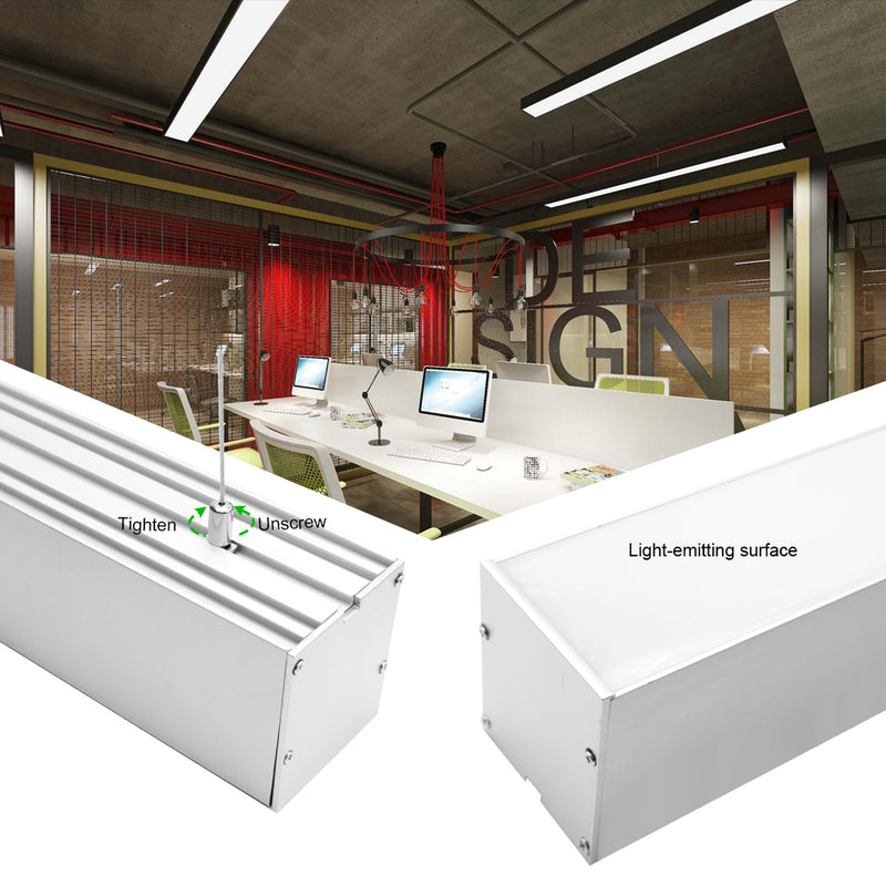 5 Pack H7075 Big Aluminum Extrusion Channel for Suspension Mounting Linear Office Lighting System