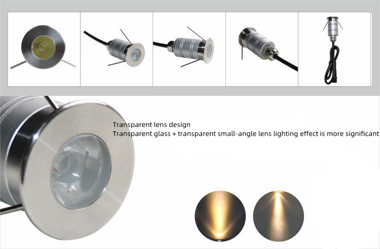 Free Shipping 8PCS Pack 1W DC12V-24V IP67 15° Angle Waterproof Garden Stainless Steel Wall Corner Light Outdoor Spot LED Step Light