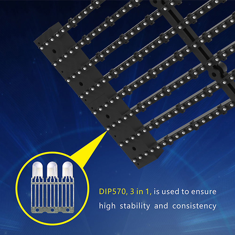 oClear Pro Series Outdoor Waterpoof P15.6/15.6mm Transparent LED Mesh Display High Brightness 6800nits in Size 1000x1000mm Aluminum Cabinet for Fixed Installation