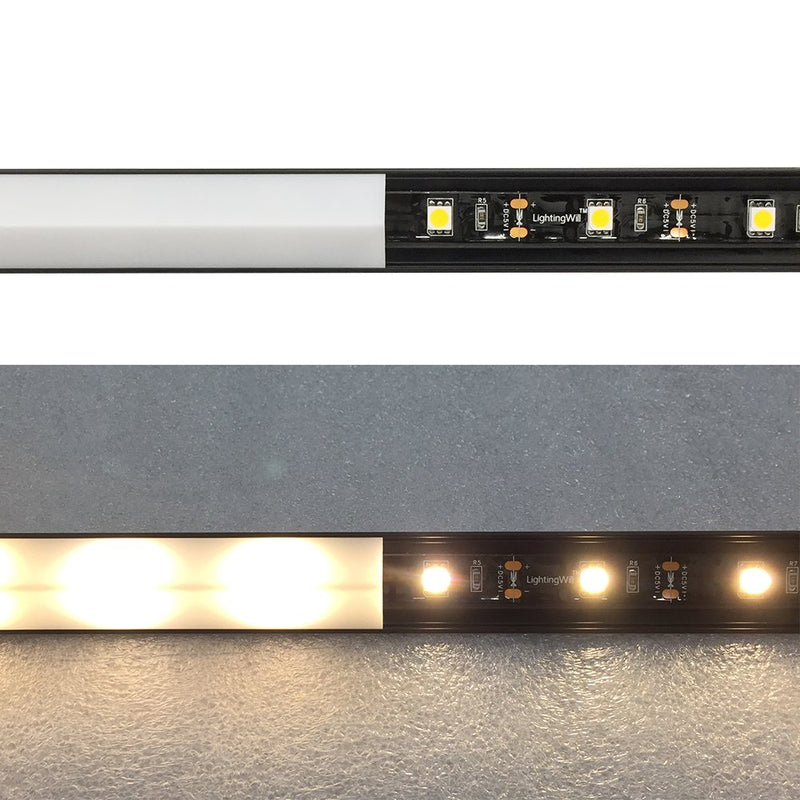 Silver Corner LED Profile V01 16x16mm V-Shape Vertical Cover
