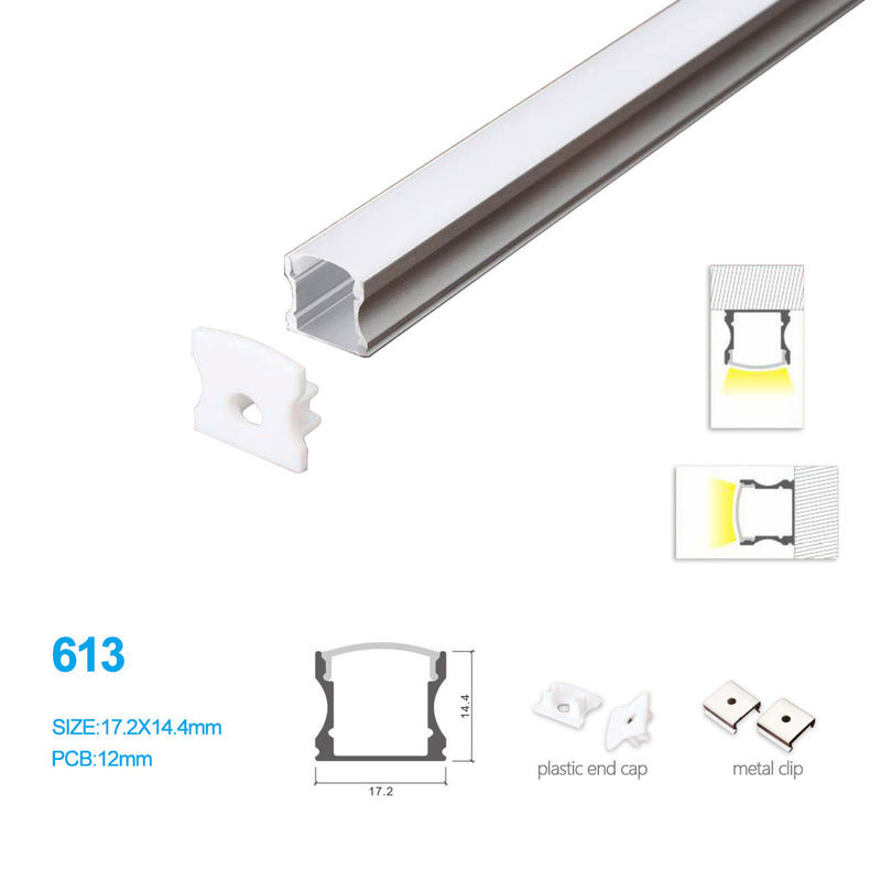 17.2*14.4MM Mini Square trimless Surface Mounting LED Aluminum Profile Kit