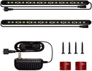 Waterproof LED Under Cabinet Light 12V 5050 Strip Light 13inch Black LED Bar for Tank (2Pack)