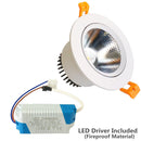 9W Dimmable LED Downlight CRI80 COB Ceiling Light Cut-out 3.35in (85mm) 80W Halogen Bulbs Equivalent