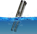 Waterproof LED Under Cabinet Light 12V 5050 Strip Light 13inch Black LED Bar for Tank (2Pack)