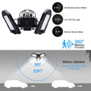 60W Motion Activated Radar CRI 80 6000LM 6000K Deformable E26/E27 Base LED Ceiling Light for Garage