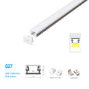 12*6.5MM LED Aluminum Profile with Flat Milky White Cover for LED Strip Lighting System