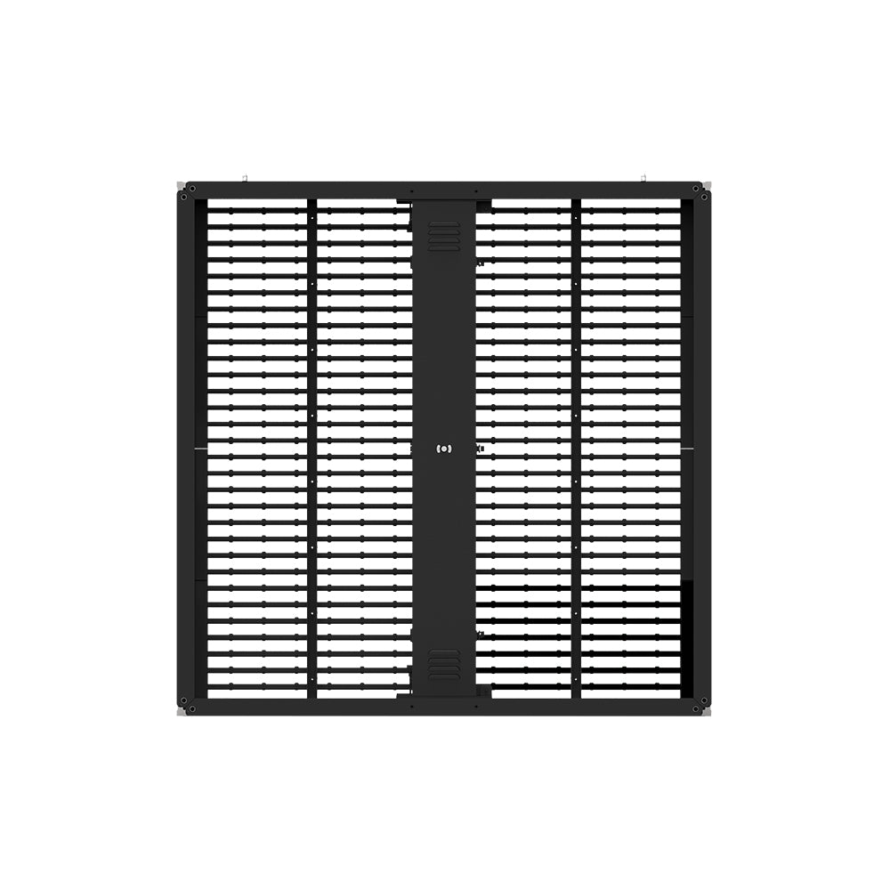 oClear Pro Series Outdoor Waterpoof P15.6/31.2mm Transparent LED Mesh Display High Brightness 7500nits in Size 1000x1000mm Aluminum Cabinet for Fixed Installation
