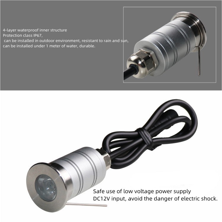 Free Shipping 8PCS Pack 1W DC12V-24V IP67 15° Angle Waterproof Garden Stainless Steel Wall Corner Light Outdoor Spot LED Step Light