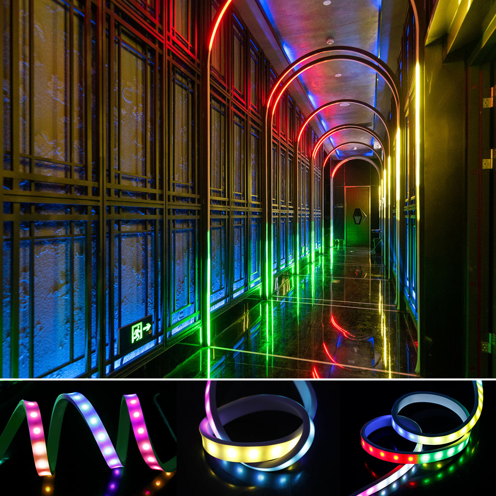 Free Shipping Addressable Pixel LED Light 12V T0513 NEON Dream Color WS2811 LED Strip Light Kit