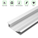 2 Pack L7117 Big Aluminum Extrusion Channel for Recessed Mounting for Ceiling or Wall