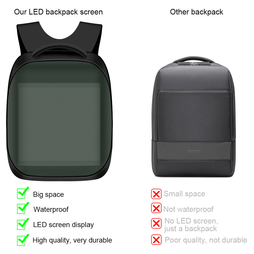Free Shipping 3rd New Generation Dynamic Displayed LED Backpack APP Controlled LED Advertising Bag