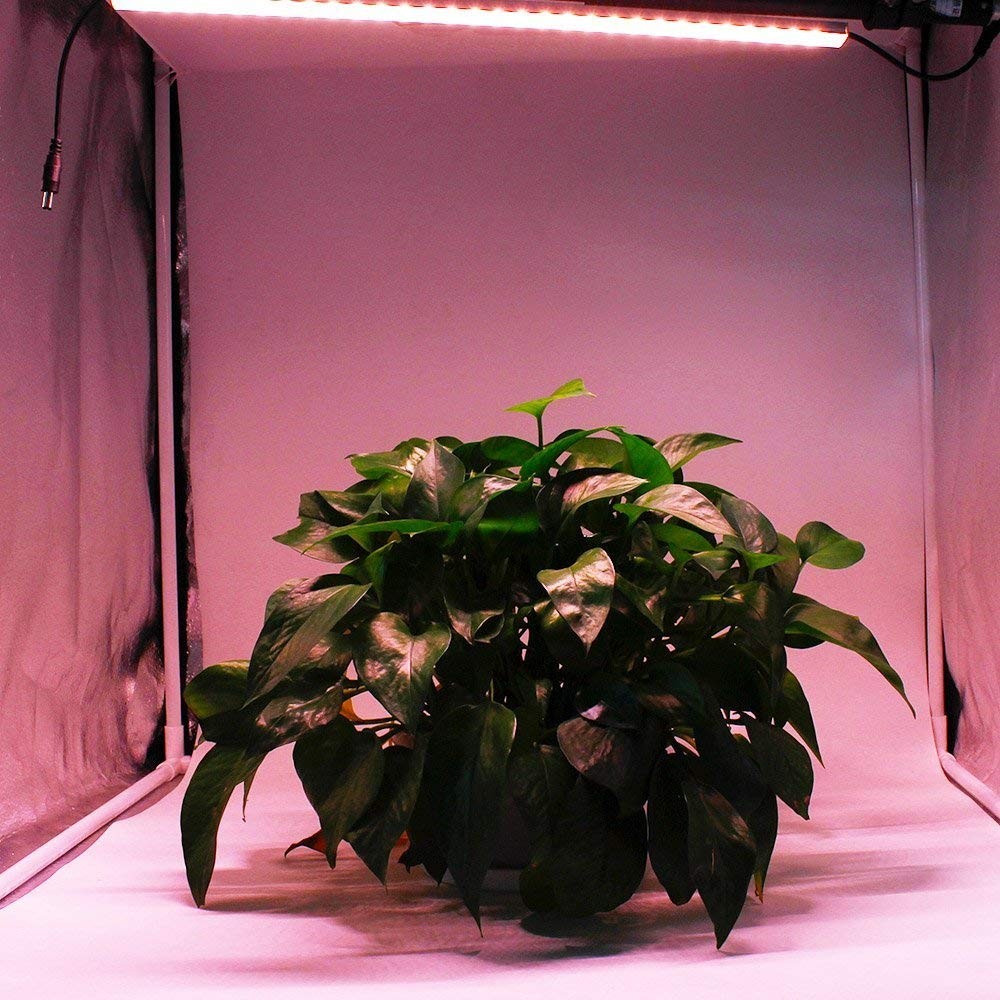 LED Grow Light Strip Kit with Full Spectrum LEDs, 36W IP65 Waterproof Dimmable LED Plant Grow Light Bar for Germination, Growth and Flowering