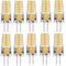 10 Pack G4 LED Light Bulb Bi-Pin Silicon Encapsulation 12V 2.5 W CRI>80 290-310Lumen 20x2835 LEDs 25W Equivalent