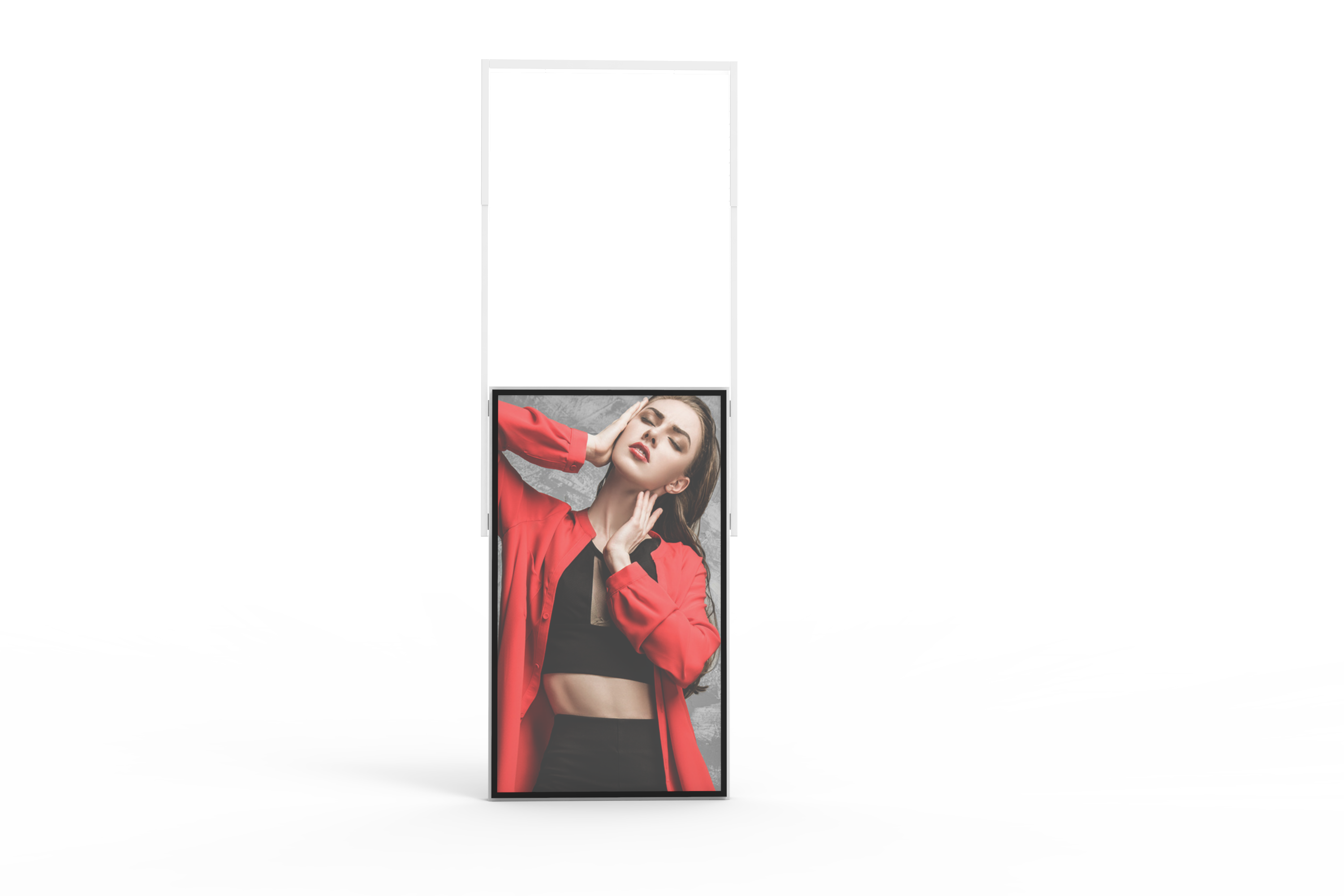 55 " High Brightness LCD Display for Store Window Double-sided 700cd/m² + 2,500cd/m² , 4K Resolution Window LCD Display Portrait Screen