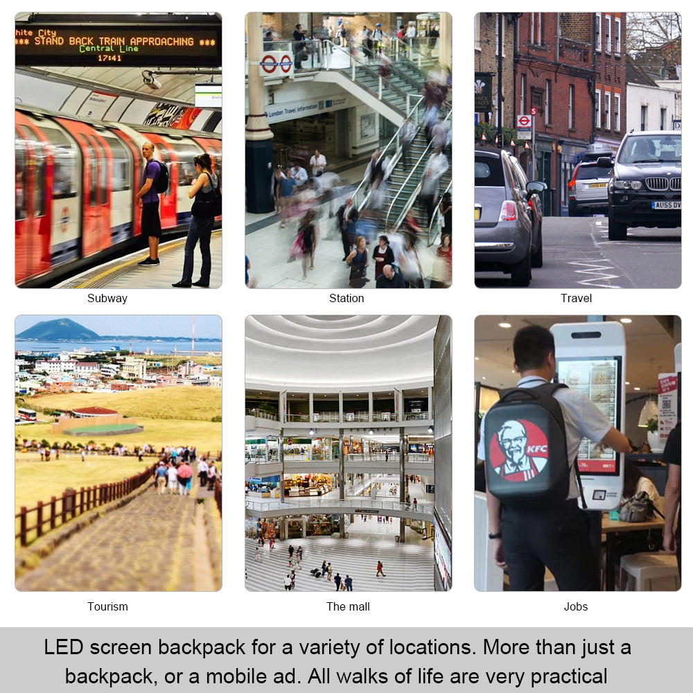 Free Shipping 3rd New Generation Dynamic Displayed LED Backpack APP Controlled LED Advertising Bag