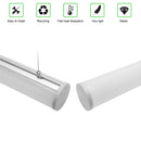 5 Pack D60 60mm Dia. Round Extruded Aluminum Channel for Pendant Linear Office Lighting System