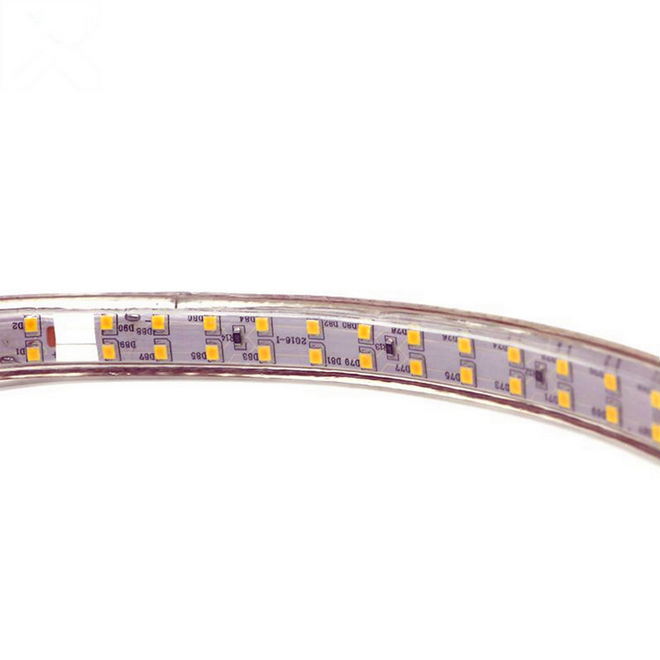 Free Shipping AC 110V 220V SMD2835 High Voltage Flat Strip Light 180 LEDs Per Meter Double Row with the power plug