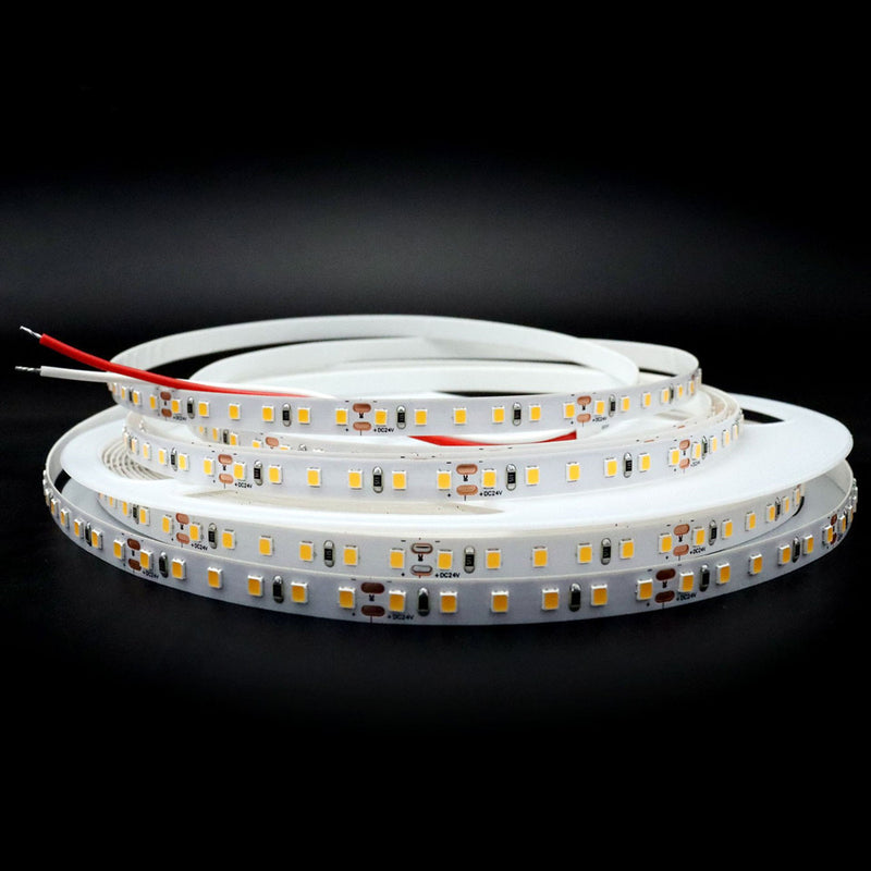 65.6FT (20Meters) Roll of White Color SMD2835 120LEDs 24V 4.8Watt per Meter Flexible LED Strip 8mm Wide PCB Non-waterproof