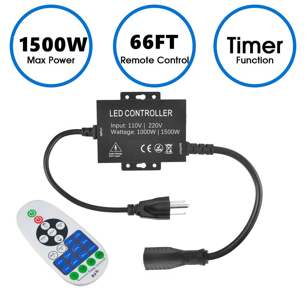 1500W RGB-LED-Controller | Hochspannung AC110V/220V | WiFi + APP + IR-