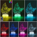 Among Us Toys 3D LED Multicolor Night Light w/ 16 Colors Remote Touch Switch Adjustable Brightness for Kids Bedroom Decoration