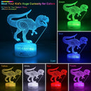 Animal Images 3D Illusion LED Night Light w/  16 Colors Remote Touch Switch Adjustable Brightness for Kids Bedroom Decoration