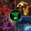 Animal Images 3D Illusion LED Night Light w/  16 Colors Remote Touch Switch Adjustable Brightness for Kids Bedroom Decoration