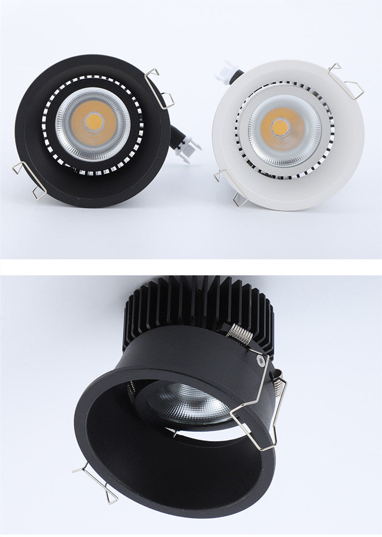 9Watt 72mm (2.83'') Cutout COB LED Ceiling Light, Anti-Glare Tilt LED Spotlight Twist LED Recessed Downlight, Spotlight Kit