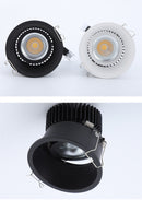 15Watt 92mm (3.62'') Cutout COB LED Ceiling Light, Anti-Glare Tilt LED Spotlight Twist LED Recessed Downlight, Spotlight Kit